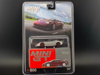 1/64 Mini GT Bugatti EB110 GT Chrome Silver w/Red Wheel Model Car MGT00806 CHASE