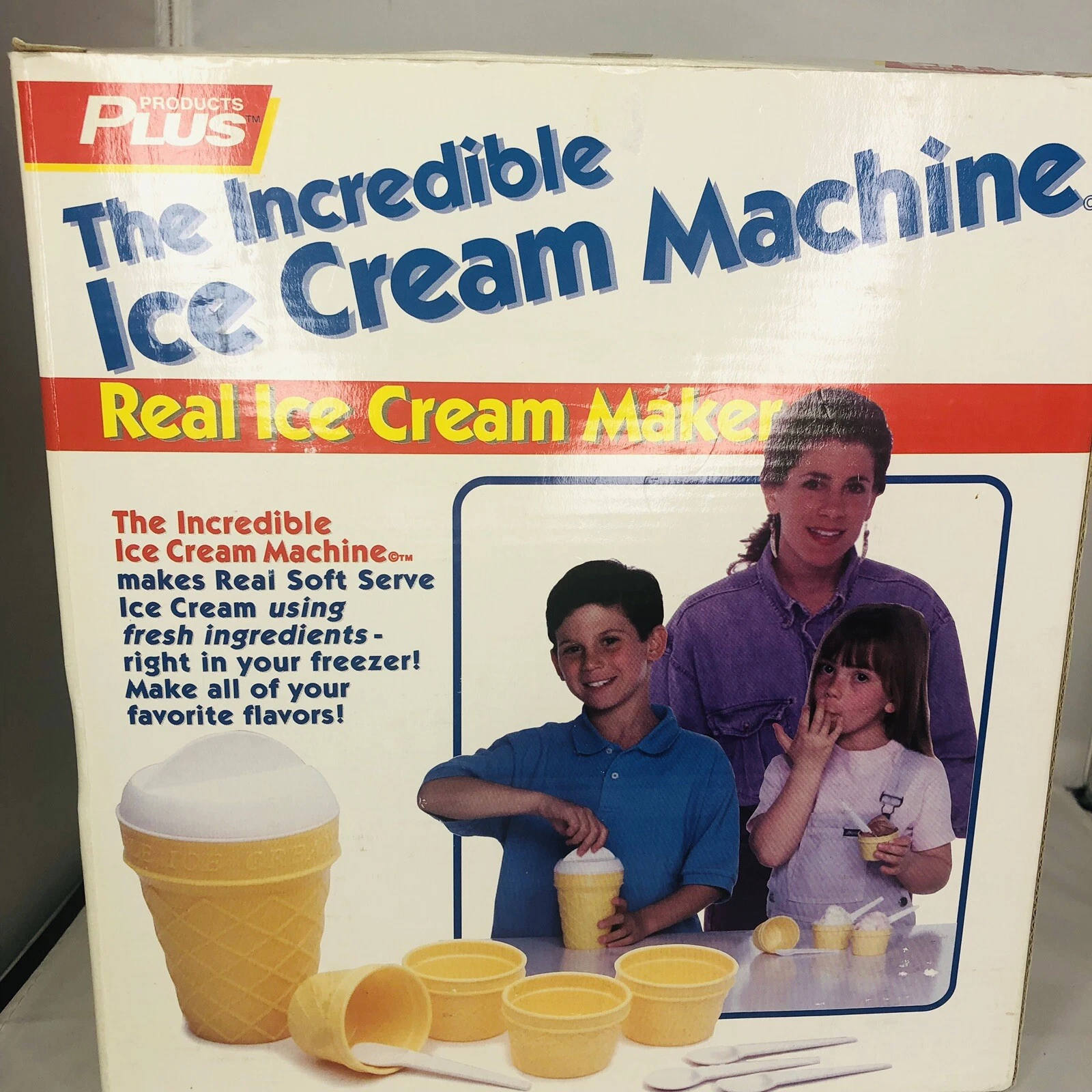 Vintage Product Plus Real Ice Cream Maker 10 Piece, Real Ice Cream Maker