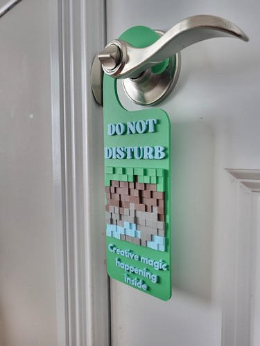 Gaming Inspired Do Not Disturb Door Hanger - Door Knob Sign for Gamers, Kids - Picture 3 of 4