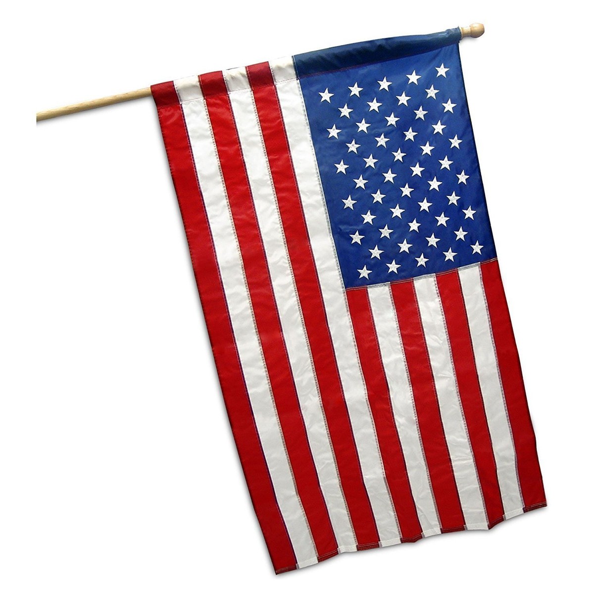 American Flag USA | 3x5 ft | POLE SLEEVE, Embroidered Stars, Sewn