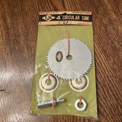 Vintage NOS TJC CIRCULAR SAW BLADE 4  W/ Hardware JAPAN NEW SEALED FAST SHIPPING