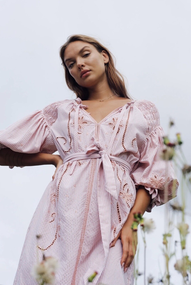 【M】Cinnamon Picnic Dress Kids Organic Zoo Picnic Dress - Cinnamon | Garmentory
