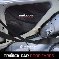 2 X CLIO 172 182 REAR RACE / TRACK CAR DOOR CARD GLOSS / CARBON EFFECT+FASTENERS