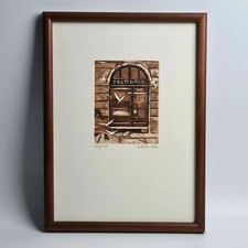 Incisione Acquaforte Antonio SALIOLA (1939) Opera Grafica con Cornice anno 1983