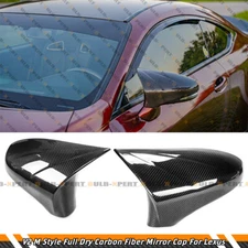 FOR 14-20 LEXUS IS200 IS300 IS350 DRY CARBON FIBER V2 M STYLE SIDE MIRROR COVERS