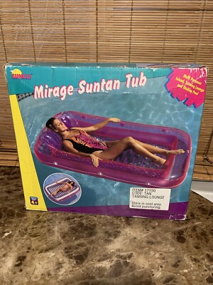 Vintage 1998 Sunco Mirage Suntan Tub Pool Float Tanning Lounge 70'' x 48''