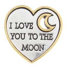 Snap Jewelry I Love You to the Moon Heart 18-20mm Fits Ginger Style Charms