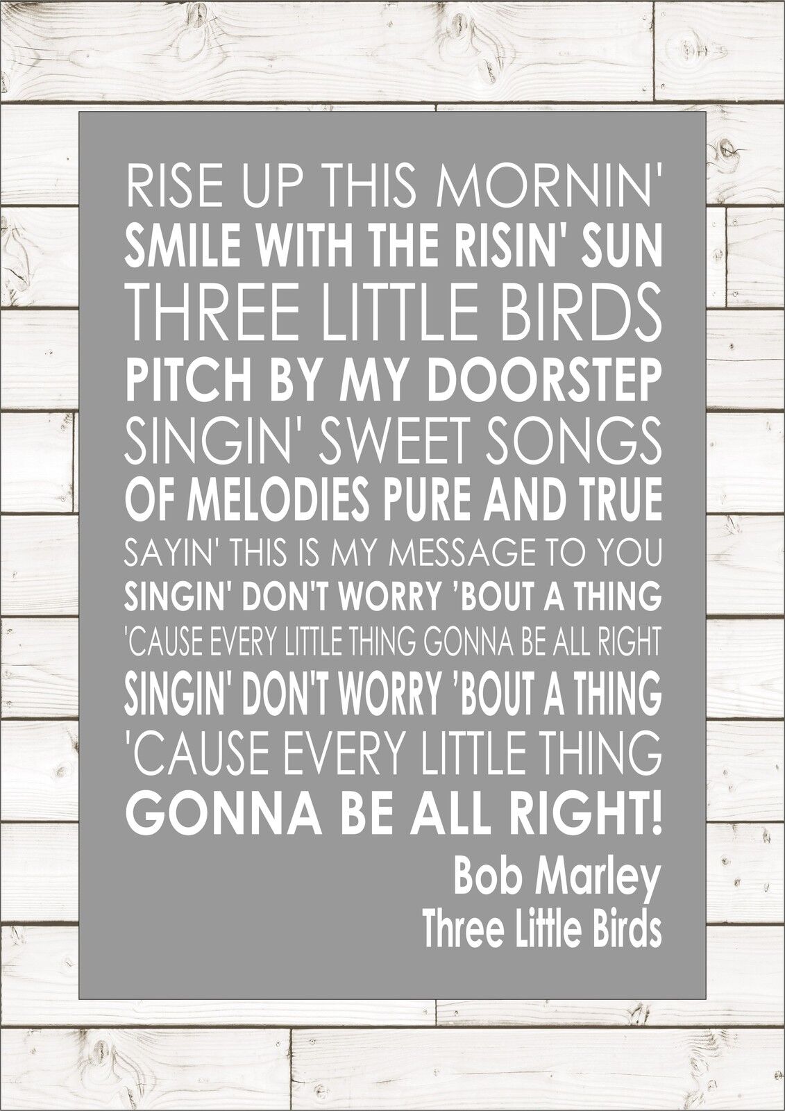 Bob Marley- Three Little Birds (With Lyrics!) 