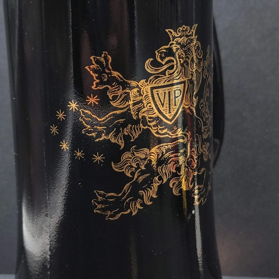 Черный и медный цветной тяжелый высокий пиво Stein стеклянная кружка лев VIP три короны - Изображение 3 из 4