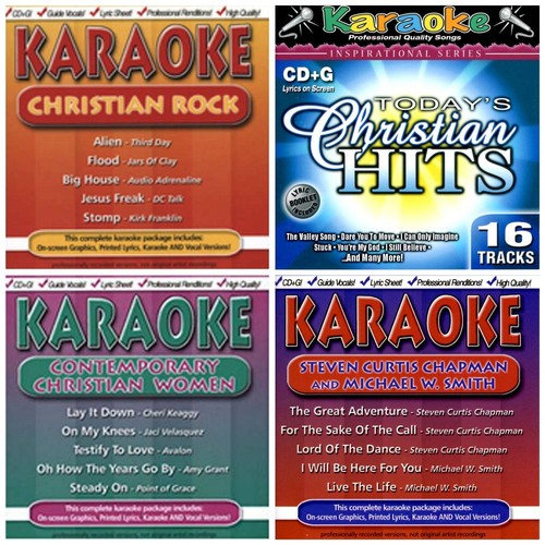 4 new CHRISTIAN POP/ROCK KARAOKE CDs LOT Michael W Smith,Third Day,Jars