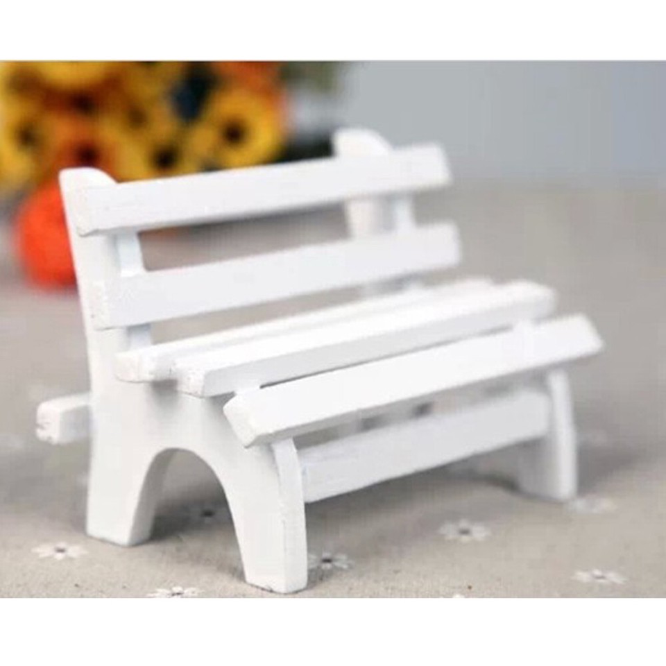 Maniature Garden Bench Miniature Porch Chair Figurine Chairs Dollhouse