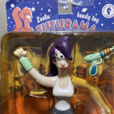 Lot Of 2 Futurama Kif Kroker & Leela Dark Horse Bendy Toy Figure