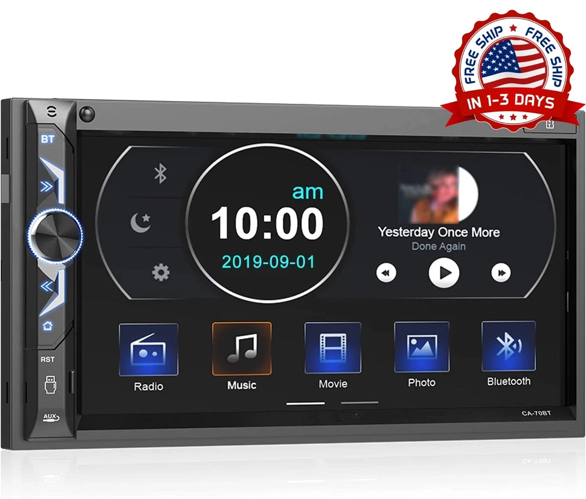 Estereo De Pantalla Para Coche Carro Pantalla Tactil Radio Bluetooth Doble  Din