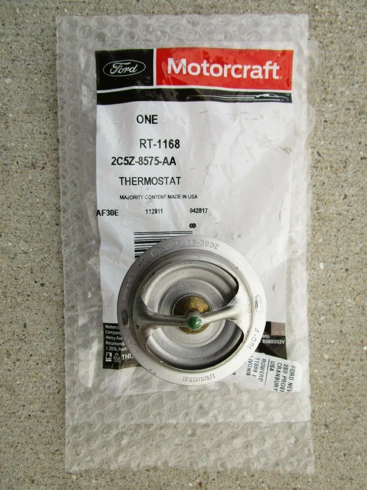 TERMOSTATO REFRIGERANTE MOTOR FORD 2C5Z-8575-AA 2C5Z8575AA MOTORCRAFT RT1168 OEM NUEVO Foto 2 de 4