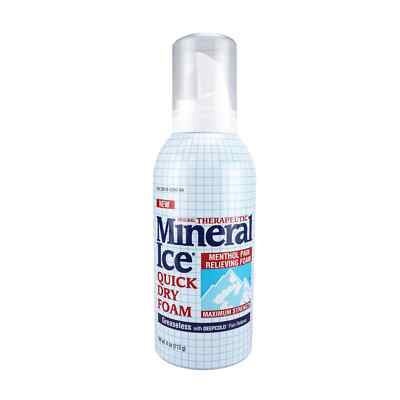 Mineral Ice Therapeutic Pain Relieving Quick dry foam 4. oz (2 bottles)