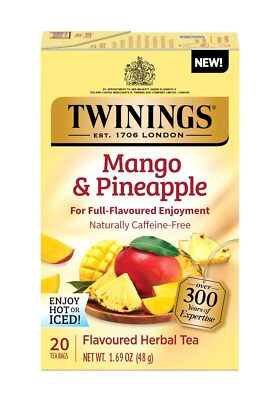 2 Pack - Twinings Mango & Pineapple Herbal Tea - 20 count