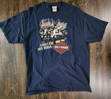 Genuine HARLEY DAVIDSON United We Ride Navy Extra Large XL Shirt 2006 New USA GA