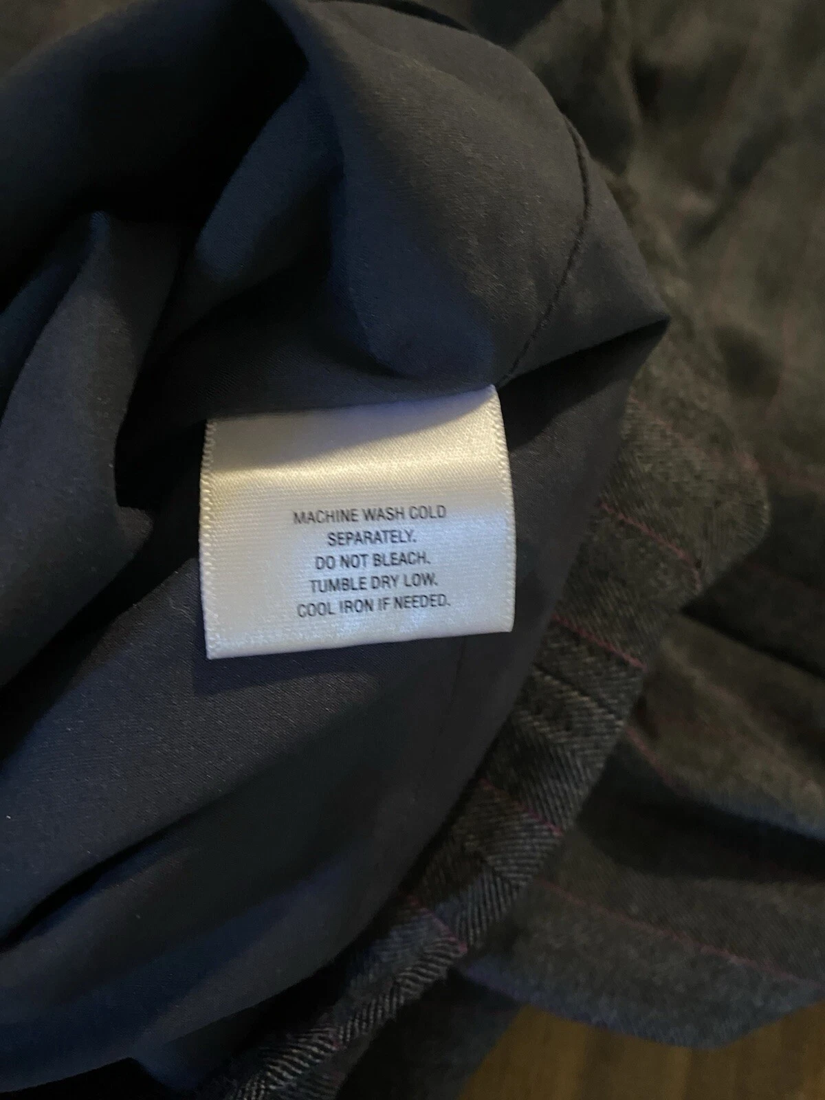 VETEMENTS Apostrophe Essentials abito tubino donna taglia 4 grigio rosa righe foderato tasche