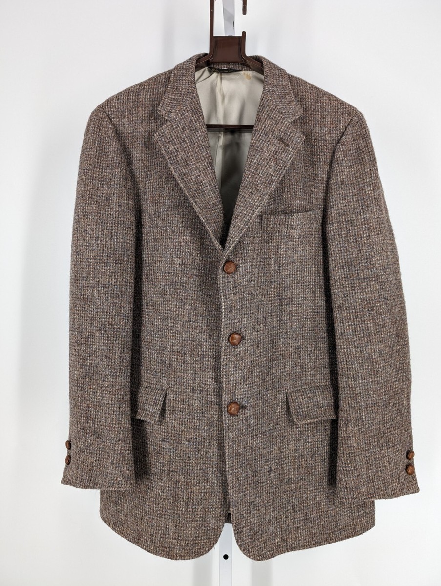 Nantucket Harris Tweed Mod Brown Blazer Jacket Murrays Toggery