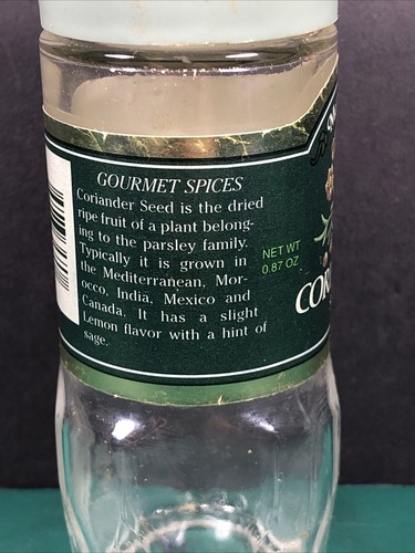 Vintage McCormick | Coriander Seed | Spice Jar | Green Lid | Empty - Picture 7 of 10