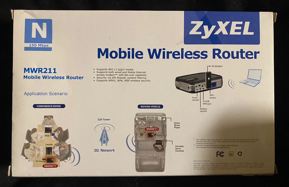 ZyXEL USB Powered Mobile Wireless Travel Router MWR211 - Image 2 of 2