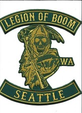NEW 7 3/4 x 9 Inch Seattle Seahawks DK Green LOB IRON ON PATCH FREE SHIP