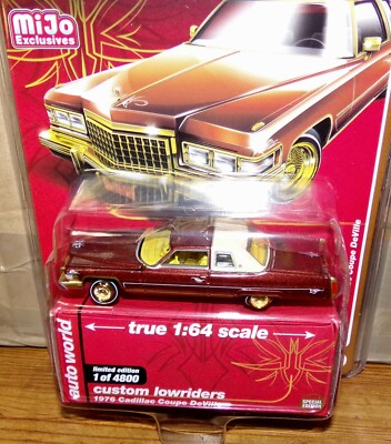 AUTO WORLD 1976 76 CADILLAC COUPE DeVILLE CUSTOM LOWRIDER Brown