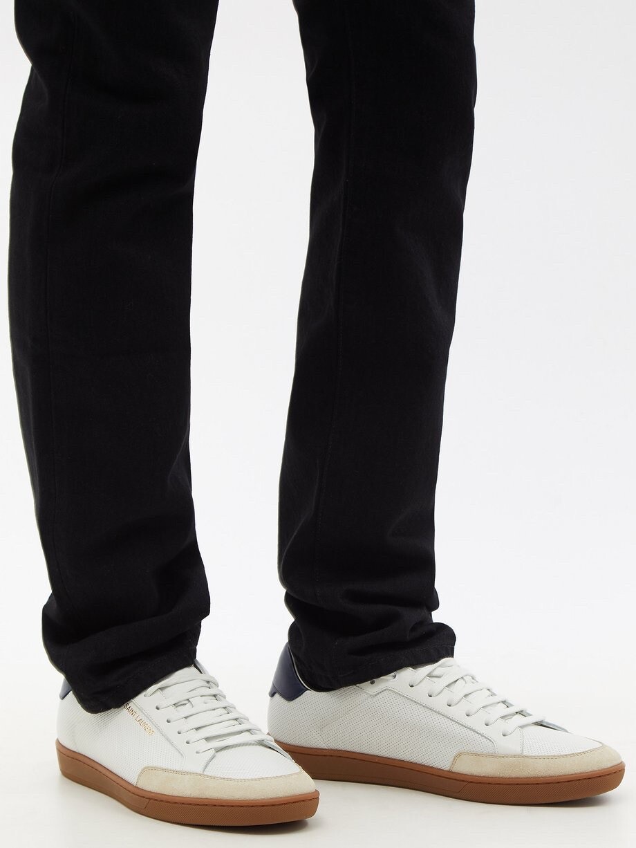 Saint Laurent YSL Donna SL 10 Sneakers Classiche Court Forate Bianche 40 Nuove con scatola