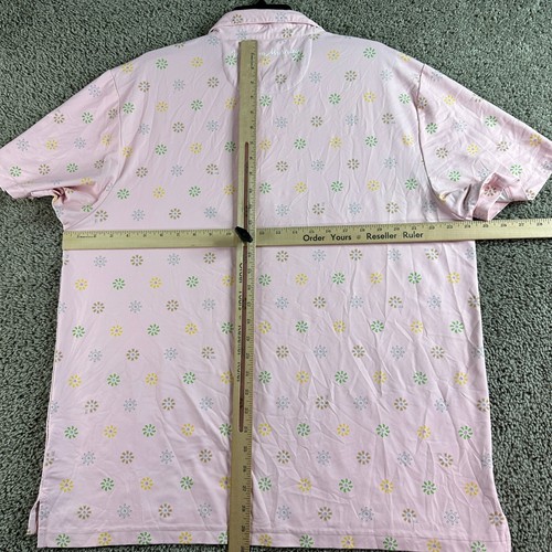 William Murray Golf Shirt Mens Extra Large Pink Tequila Shot Sunburst Polo - Picture 9 of 13