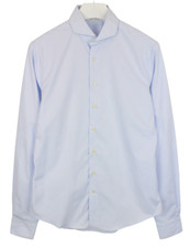 SUITSUPPLY Extra Slim Fit Formal Shirt Men's LARGE Button Up Blue