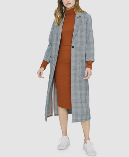 Sanctuary Timeless Duster Blazer - Earthstone Check