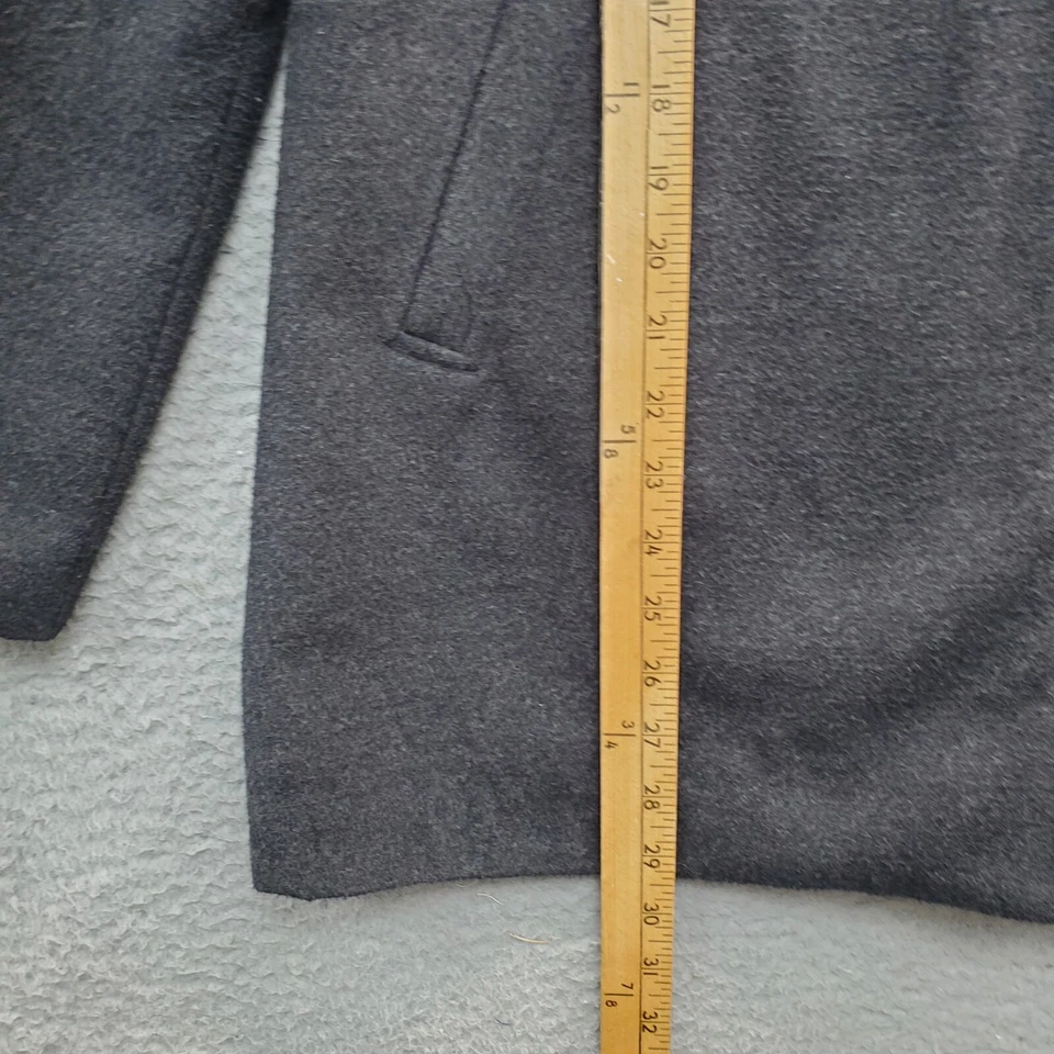 Cherokee Coat Youth XL Gray Sherpa Lined Wool Long Sleeve Pocket Cliffside Zip - Image 3 of 4