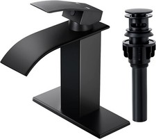 Grifo Monomando Para Lavabo De Ba o Negro Con Cascada Llave Agua Grifo Lavamanos