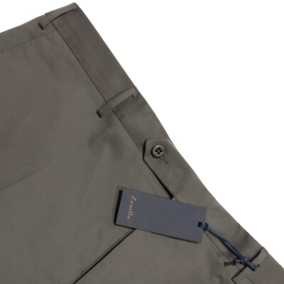 Zanella NWD Parker Cotton Blend Chinos / Casual Pants Size 40 US In Solid Gray