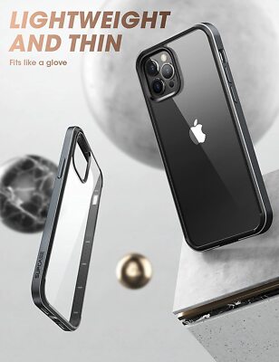 SUPCASE for New iPhone 13 Pro Max 6.7'' Slim Metal Frame Case Backing Shell Cover