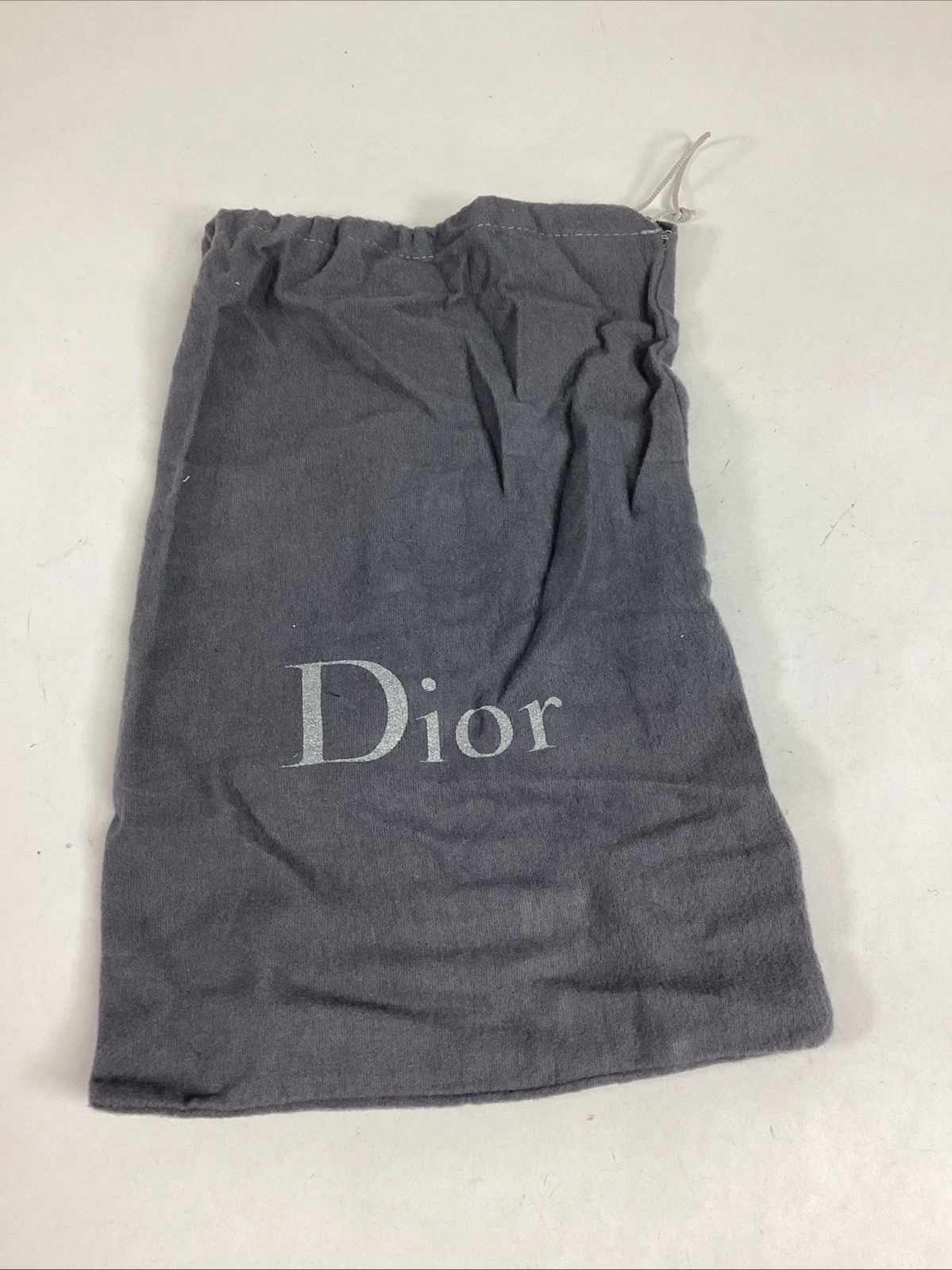 Sac à cordon polaire gris Christian Dior   14x8,5