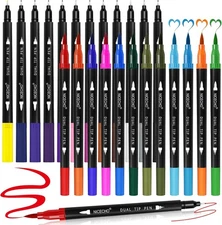 Nicecho 24 Colors Dual Tip Art Markers Pens 24 Count (Pack of 1), 24 