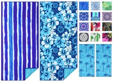 Microfiber Beach Towel Sand Free Quick Dry Oversized 71x32 Inch 2 PCS