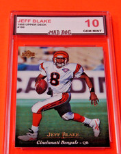 JEFF BLAKE Rookie***1995 UPPER DECK #190***GEM 10---BENGALS---MAD Dog GRADED