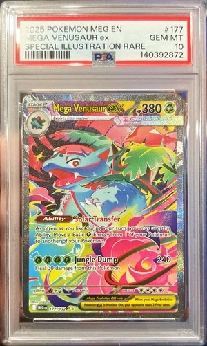 Pokemon Mega Evolution Mega Venusaur Ex Special Illustration Rare 177/132 PSA 10