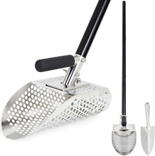 Sand Scoop for Metal Detecting, Metal Detector Scoop with Long Fiberglass Handle