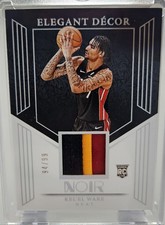 2024-25 Panini Noir Elegant Decor Rookie Jerseys Kel'el Ware /99 Miami Heat 