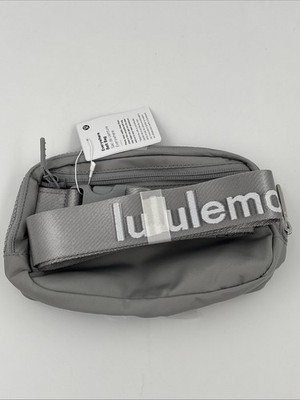 Lululemon Everywhere Belt Bag 1L Silver Drop White Wordmark Strap NWT LU9AYNS