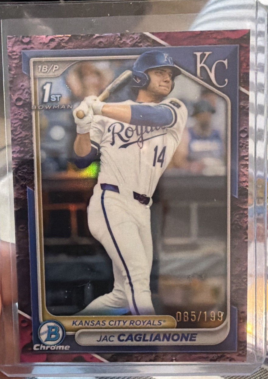 2024 Bowman Draft - Chrome Jac Caglianone /199 Fuchsia Lunar Refractor #BDC-8