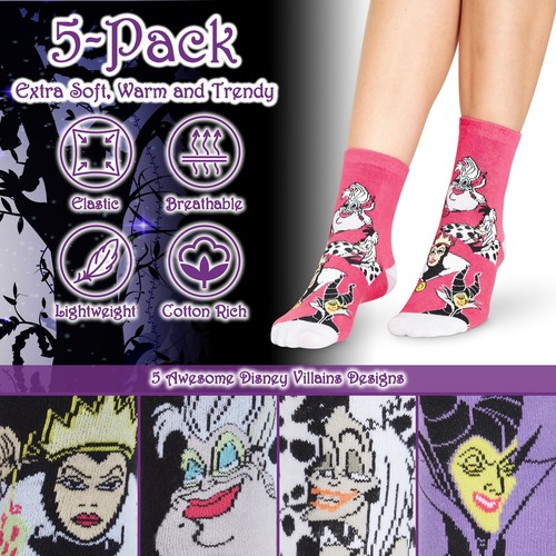 Disney Damen Socken, Disney Villains Socken für Damen, Disney Geschenke - Bild 3 von 7