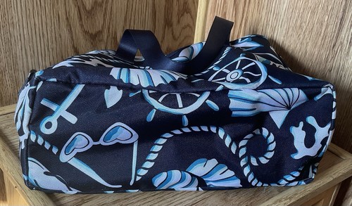Vera Bradley Blue Nautical Lighten Up Essential Shore Enough Bag Purse Beach New - Picture 8 of 12