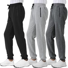 3 Pack Boys Fleece Sweatpants Athletic Soft Jogger Pants with Zipper Pockets ...