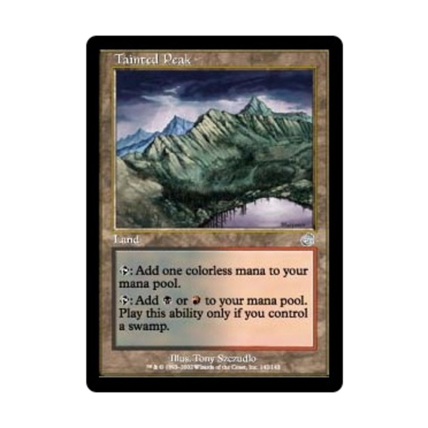 WOTC MtG Torment Tainted Peak (U) (Foil) NM