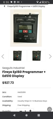 Fireye Ep160 Programmer + Ed510 Display  Industrial Burners 