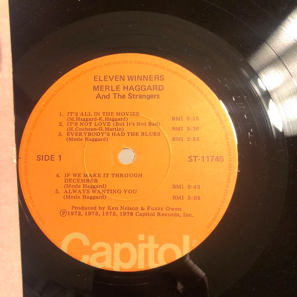 Merle Haggard And The Strangers Eleven Winners Lp Greatest Hits Nm - Image 4 of 4